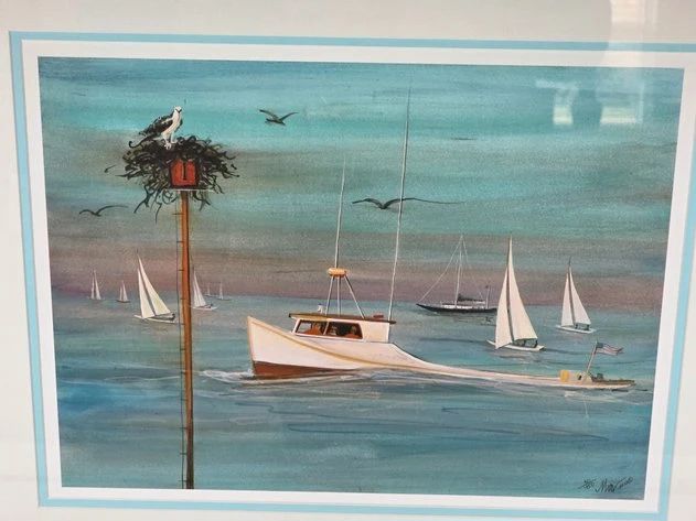 P. Buckley Moss print, 'Day on the Chesapeake'