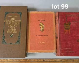 Vintage Pooh, Uncle Remus and collection of Mark Twain books