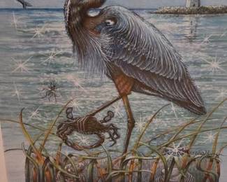 Framed Mathews Market Days poster, one of several in auction