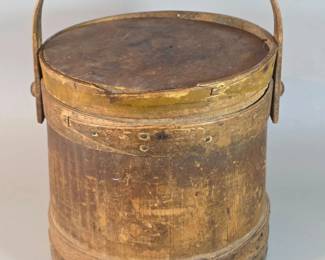 Antique wood sugar bucket