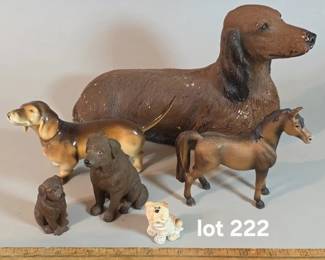 Sandicast dachshund and figures