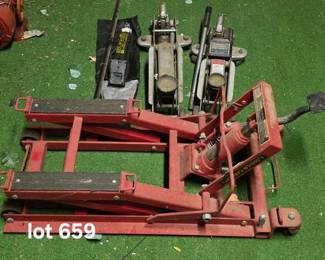 Motorcycle lift and other jacks