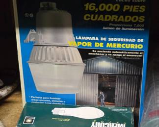 New in box mercury light and bulb