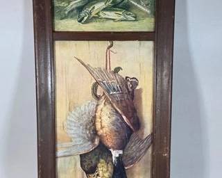 Antique game birds lithograph