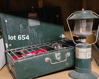 Coleman camp stove and lantern