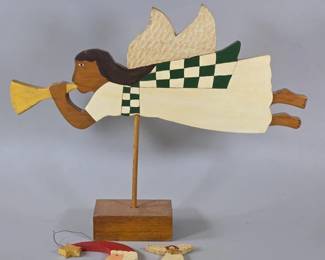 Hand painted Nancy Thomas wood decor