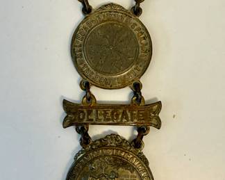 1909 National Irrigation Congress Delegate Metal from Spokane Washington