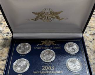 2003 State Quarters - Illinois, Arkansas, Alabama, Maine, Missouri