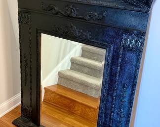 Black Carved Framed Mirror