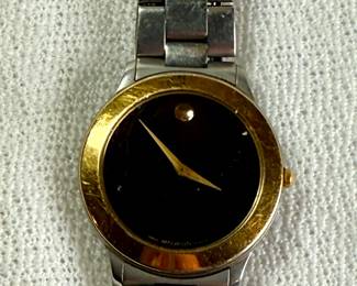 Movado Museum Classic Two-Tone Watch - Black Dial with Gold-Tone Dot and Hands
