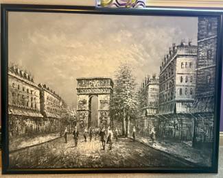 Framed Art - Arc de Triomphe, Paris Street Scene