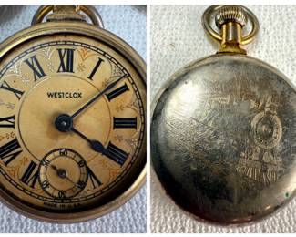 Westclox "Conductor" Pocket Watch with a Sub-Second Dial and Roman Numerals