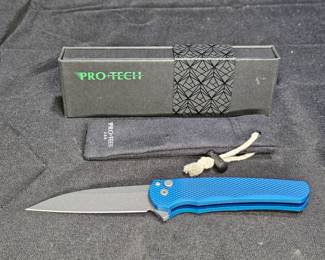Pro-Tech Malibu Flipper 5305 Blue Magnacut Knife