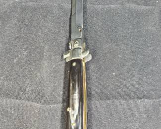 Lantana Picklock Half Grind Black Horn Knife