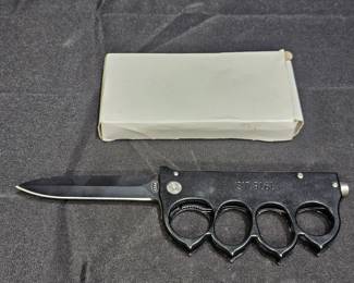 US 1918 AZAN Brass Knuckles Knife Combo