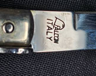 Italian Falcon Stag Stiletto Manual Folding Knife