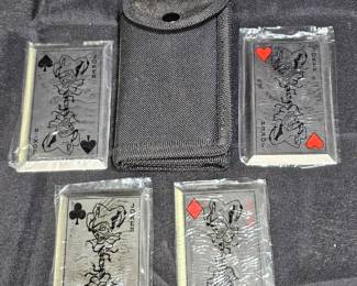 AZAN 4-Piece Set Joker's Throwing Cards with Case