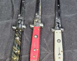 3 Stiletto Auto Folding Knives
