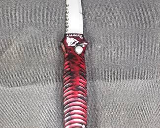 Piranha Miniguard Red Bead Serrated Knife