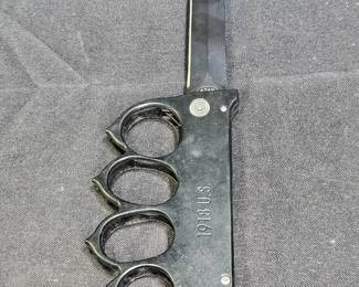 US 1918 AZAN Brass Knuckles Knife Combo