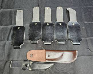 7 Black & Brown Knife Belt Cases