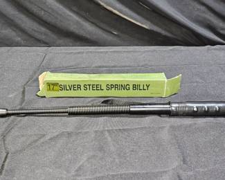 17" Silver Steel Spring Billy Club Throw Action