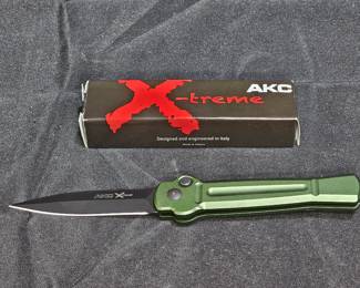 AKC X-treme ACE-RB Green Auto Folding Knife