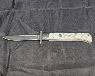 AKC 11" Italian Stiletto Swinguard Pearlex Handle