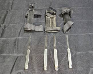 4 Commando Spike Daggers with Nylon Arm Sheaths