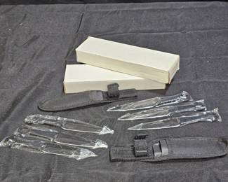 2 Perfect Point Throwing Knives Set with Sheath