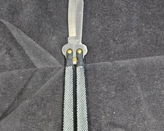 Silver Stainless Steel Butterfly Knife