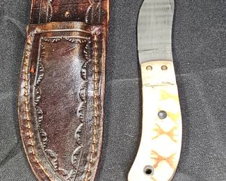 Wayne Hensley 3 Finger Skinner Damascus Custom