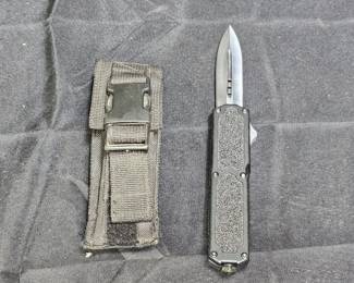 Black Dual Action OTF Automatic Knife