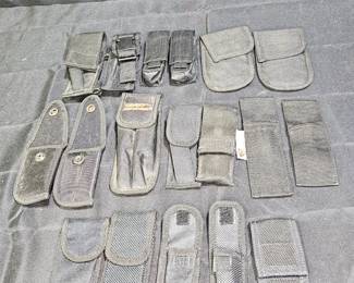 18 Various Size Black Woven Nylon Knife Cases