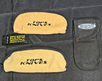 Vtg MicroTech & Tops Knives Knife Cases