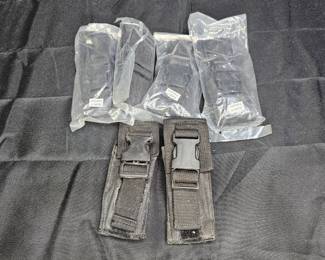 6 Black Woven Nylon Knife Cases