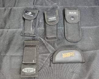 Black Woven Nylon Cases: Microtech, Marbles, etc