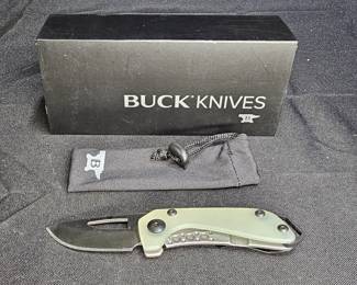 Buck 417 Budgie S35VN Jade Green G10 Folding Knife