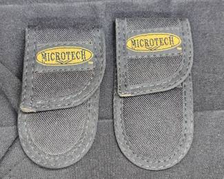 2 Rare Microtech Gold Logo Sheaths