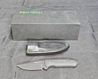 ProTech SBR Fixed Blade Black G-10 Handle