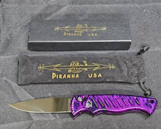 Discontinued Piranha Amazon Automatic Knife Plum