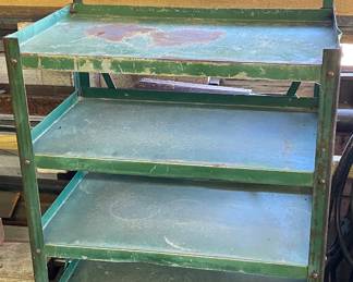 Old Quaker State Motor Oil Can Rack