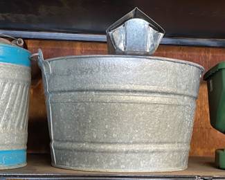 Galvanized Can and Bucket