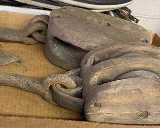 Old Block and Tackle Pulleys