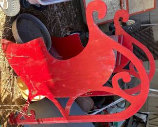 Wooden Christmas Display Sled