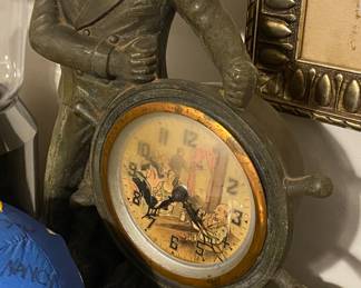 FDR Mechanical Figural Presidential Clock