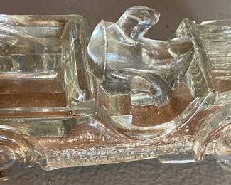 Figural Jeannette Glass Jeep Candy Container