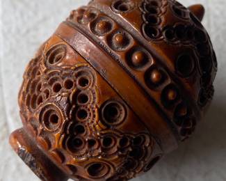 Carved Coquilla Nut Egg