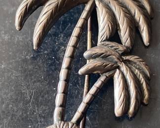 Sterling Palm Tree Brooch