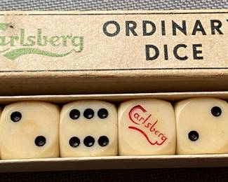 Vintage Carlsberg Ordinary Dice in Box